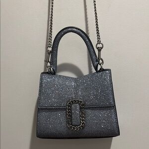 Marc Jacobs Glitter Crossbody Bag - Silver